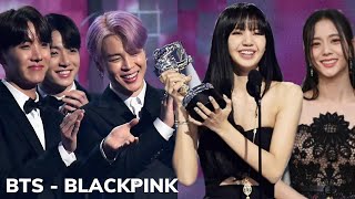 BTS reaction to Blackpink and Blackpink reaction to BTS When They Meet at Music Awards 2024 [upl. by Notnilc]