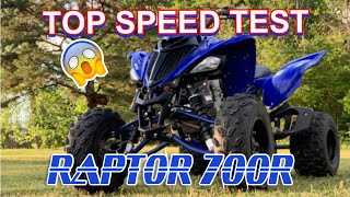 2019 Yamaha Raptor 700r TOP SPEED TEST [upl. by Epifano151]