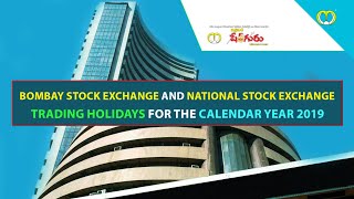 BSE NSE Trading Holidays for the year 2019 [upl. by Leon301]