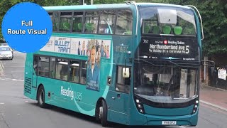 Reading Buses Emerald 5 Full Route Visual Northumberland Avenue to Central Reading [upl. by Suchta]