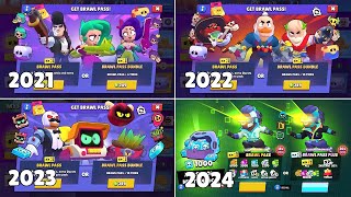 BRAWL PASS UNLOCK SCREEN EVOLUTION  Season 1 to 27 [upl. by Lyret]