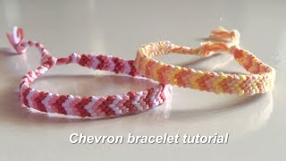 How to make chevron friendship bracelet  yarnivora [upl. by Scotty671]