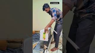 AC installation AC technician actechnician acinstallation hardwork [upl. by Gnanmos]