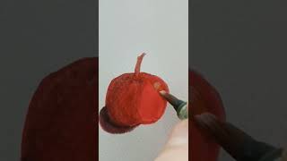 APPLE painting with watercolors 🖌️🔥 [upl. by Ashwin4]