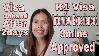 K1 Visa  APPROVED  Interview Experienced Embassy Singapore  FilipinaAmerican Couple 🇺🇸🇵🇭❤️ [upl. by Hassin]