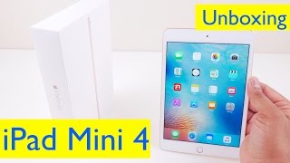 iPad Mini 4 Unboxing and Setup  32GB Gold [upl. by Aeduj]