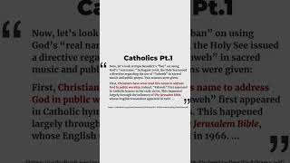 Yahweh is Catholic bible truth inspiration yahweh catholic [upl. by Ayerf]