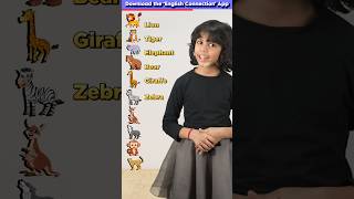 10 Wild Animals🐒 in English Kids English Words Adi Keshari Connection shorts [upl. by Elehcin]