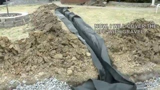 How to build a French Drain  How to drain surface water in your yard or property [upl. by Nedry100]