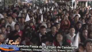 Apertura Fiesta de la Candelaria 2015 Cintalapa Chiapas [upl. by Anaugal]