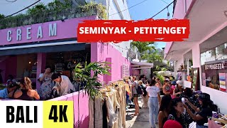 BALI INDONESIA 🇮🇩 4K Seminyak amp Petitenget — Walking Tour [upl. by Ameyn]