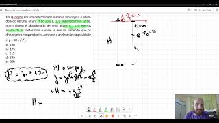 Exercício de Revisão 10  MOVIMENTO VERTICAL  FÍSICA I UFPR [upl. by Hadihahs]