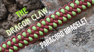 HOW TO MAKE DRAGON CLAW KNOT PARACORD BRACELET WITH BUCKLE PARACORD TUTORIAL DIY [upl. by Stephan]