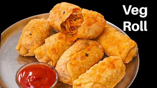 छोटी भूख के लिए झटपट और आसान नाश्ता  Veg Roll Recipe  Tea Time Recipes  Starters  KabitasKitchen [upl. by Adranoel]