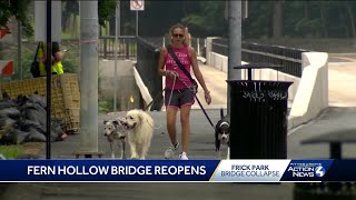 Fern Hollow Bridge reopens in Pittsburgh [upl. by Xella]