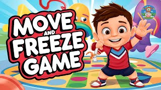 Move and Freeze Song for Children  Freeze Dance Game for Kids  Brain Break  Vkidstv [upl. by Kaya]