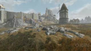 Flying Over the Skyrim Map in 1080p 60FPS [upl. by Benis]