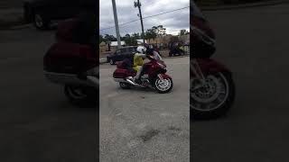 2018 Honda Goldwing DCT Tour slow speed turns [upl. by Llessur]