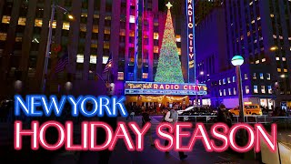 2024 NEW YORK Christmas is Coming 🎄 Night Walk in Manhattan Walking Tour 4K [upl. by Nilats]