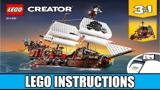 LEGO Instructions  Creator  31109  Pirate Ship Book 1 [upl. by Nairdad]