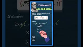 ECUACIONES CON RADICALES ecuaciones [upl. by Sims868]