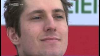 Nationalhymne bei Siegerehrung Marcel Hirscher  WM 2013 Schladming [upl. by Enicul]