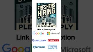 🔥 Top MNCs Hiring Freshers for Software Engineer Roles 🔥 hyderabadjobs job software [upl. by Tuttle858]