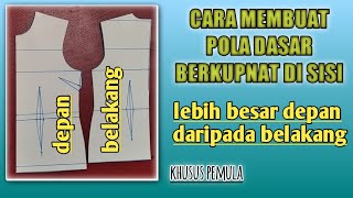 TUTORIAL POLA DASAR WANITA MENGGUNAKAN KUPNAT SAMPING [upl. by Flss]