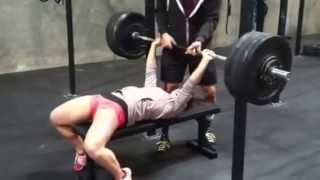 Camille leblancbazinet bench press 175x3 [upl. by Estis170]