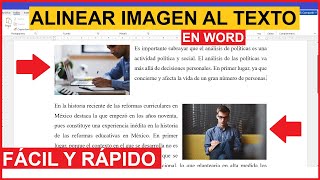 EJEMPLO de Cómo ALINEAR IMAGEN al TEXTO en WORD [upl. by Htenay]