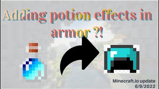 Adding potion effects in armor  Minecraftio [upl. by Ivory]