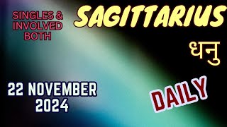 Sagittarius  Daily Love Tarot Reading  22 November 2024  Hindi [upl. by Clinton]