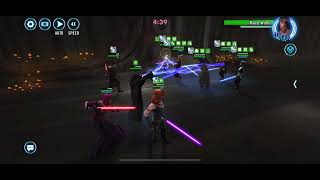 Palpatine Mara Jade Starkiller vs Kelleran Beq Kelleran cron 5v5 SWGOH 59 banners [upl. by Mccullough]