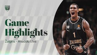 Žalgiris  Anadolu Efes  Game Highlights  20241205 [upl. by Llertnauq]