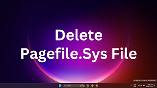 how to delete pagefilesys file in windows 1011  Delete and Remove PagefileSys [upl. by Senn]