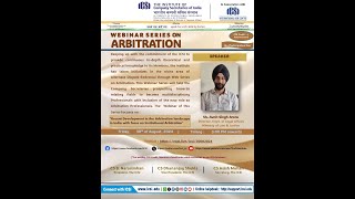 Recent Development in the Arbitration landscape in India with focus on Institutional Arbitration [upl. by Nnyleuqcaj]