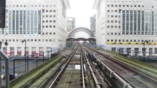 Riding the London DLR train from Lewisham to Bank [upl. by Netsrejk525]