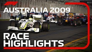 Brawn GP Win Debut Race in Melbourne  2009 Australian Grand Prix Highlights [upl. by Mixie]