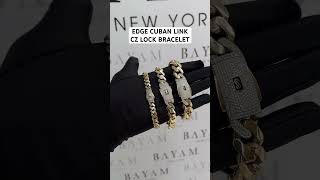 Edge Cuban Link Bracelet  Real Gold🏆 bayamjewelry realgold goldbracelet cubanlink goldjewelry [upl. by Market]