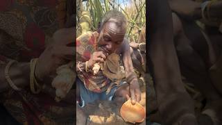 Hadza Tribe Eating Bush Meat Life in the Village 2024 [upl. by Atteuqahc]