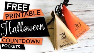 FREE Printable Halloween Countdown Pockets  Freebie [upl. by Lathan]