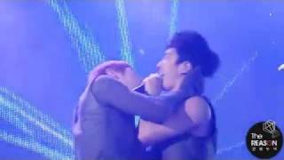 FANCAM BEAST 비스트 Hyunseung forced Kikwang into a kiss  Seoul Hope and Dream Concert 110612 [upl. by Sllew424]