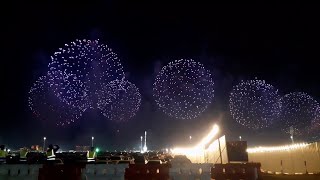 Al Marjan Island Fireworks 2023  Complete Show  RAK 2K23 [upl. by Ellehsar]