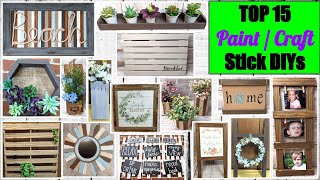 😍TOP PAINT STICK Crafts amp DOLLAR TREE DIYs  Budget Farmhouse Decor  HIGH END Look for Less [upl. by Er]