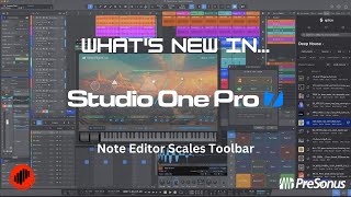 Studio One Pro 7  Note Editor Scales Toolbar [upl. by Gnem]