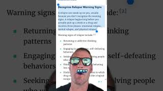 Relapse Warning Signs addictionrecovery addictiontreatment soberlife addicted [upl. by Coraline]