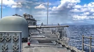 Navy Artillery  Deck Guns In Action [upl. by Francis]