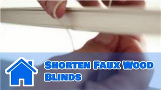 Window Blinds  How to Shorten Faux Wood Blinds [upl. by Nyliahs]