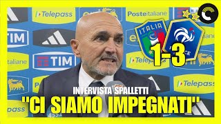 Intervista Spalletti dopo Italia  Francia 13  quotCi Siamo Impegnatiquot  Post Partita italia [upl. by Nomelc]