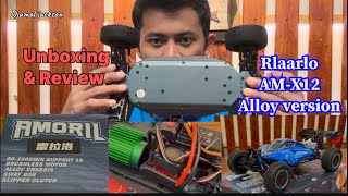 Unboxing amp review Rlaarlo AMX12 alloy version RC buggy high speed [upl. by Ardiedak]